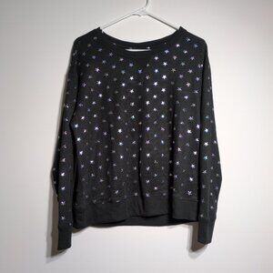 Jenni Intimates Pajama Shirt Medium Womens PJ Top Stars Long Sleeve NWOT
